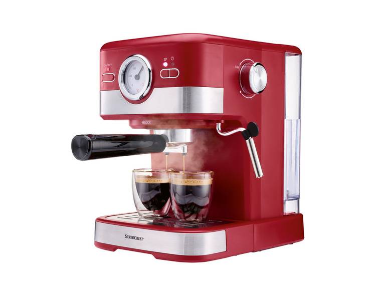 SILVERCREST® Espressomaschine Siebträger »SEM 1100 C5«, 1100 W, rot Bestseller