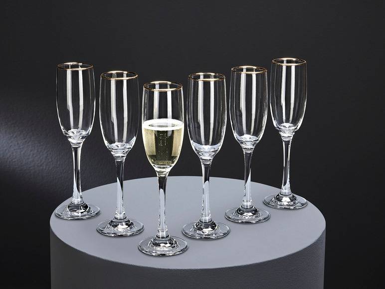 ERNESTO® Glas Set, 6-teilig, mit Goldrand Letzte 3 Tage