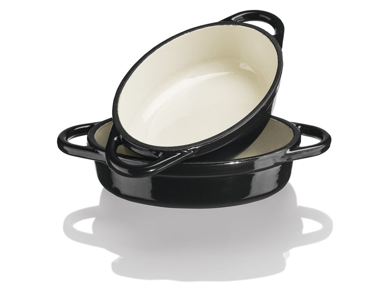 ERNESTO® Mini-Gusseisen-Auflaufformen, 14,5 x 10 cm, 2 Stück Günstig kaufen
