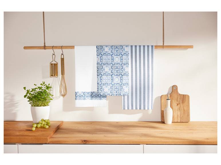 LIVARNO home Geschirrtücher, 3 Stück, 50 x 70 cm Jubiläumsangebot