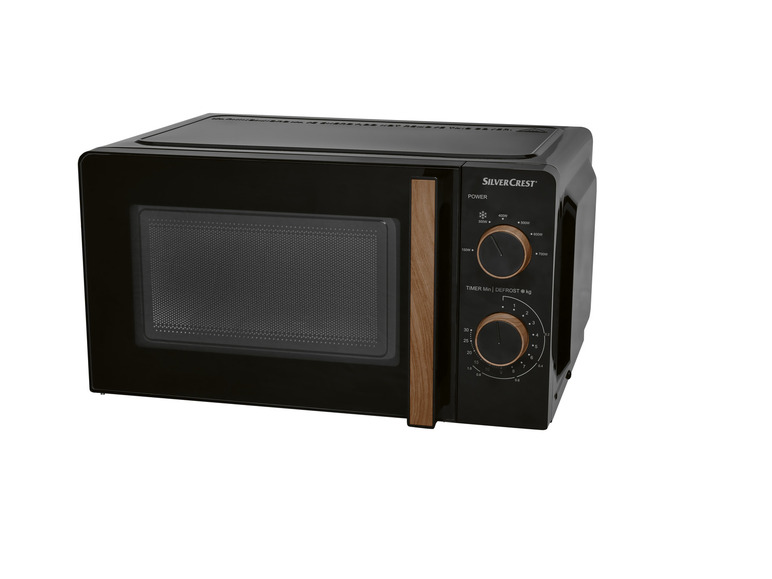 SILVERCREST® KITCHEN TOOLS Mikrowelle SMWH 700 B2, schwarz, Holzdesign Tägliche Deals