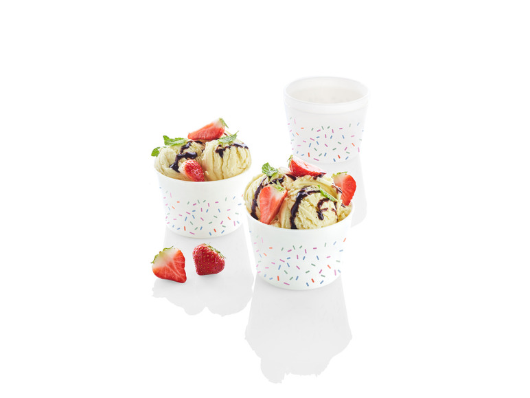 ERNESTO® Eisbecher-Set \ Sundae-Waffelbecher-Set \ Trinkbecher-Set, BPA-frei Clearance-Verkauf