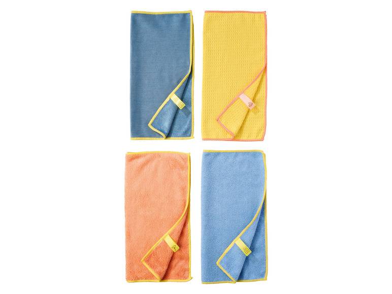 LIVARNO home Mikrofasertücher-Set, 4 Stück Preisnachlass