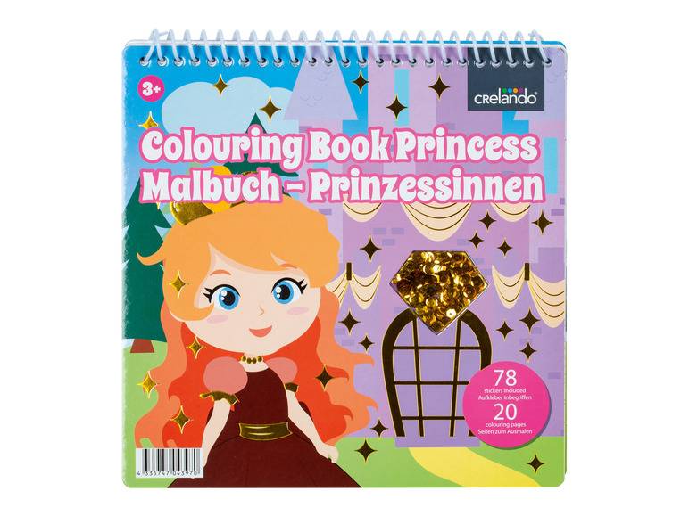crelando® Malbuch, mit Pailletten und Stickern Heißer Verkauf