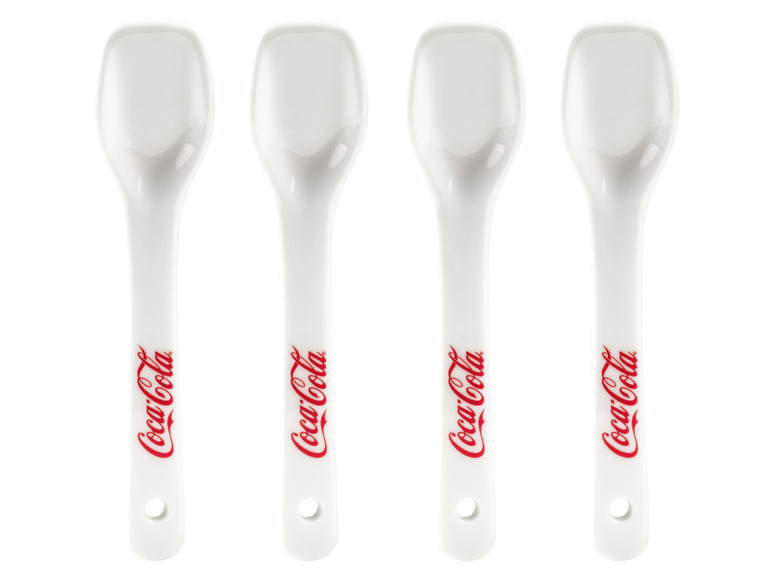 Coca Cola Eisbecher mit Löffeln, 4er Set Neueste Stile