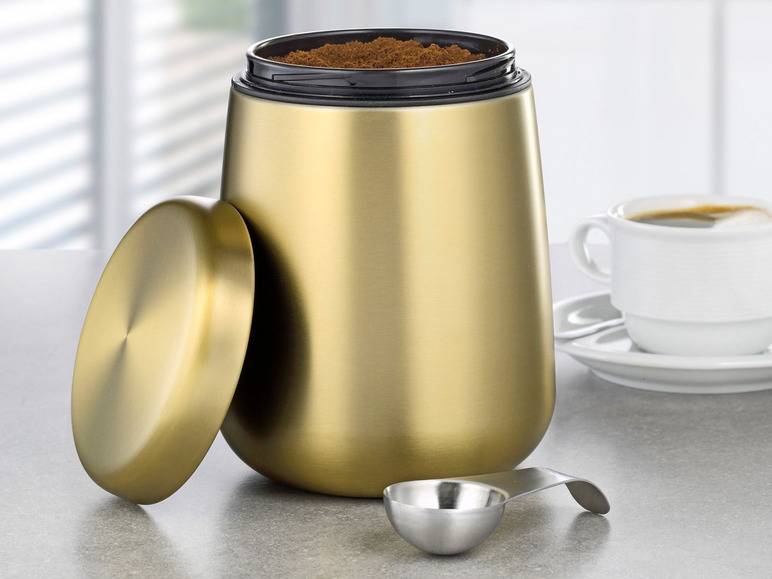 Esmeyer Kaffee-/ Vorratsdose Edelstahl inkl. Löffel im Deckel Riesige Rabatte