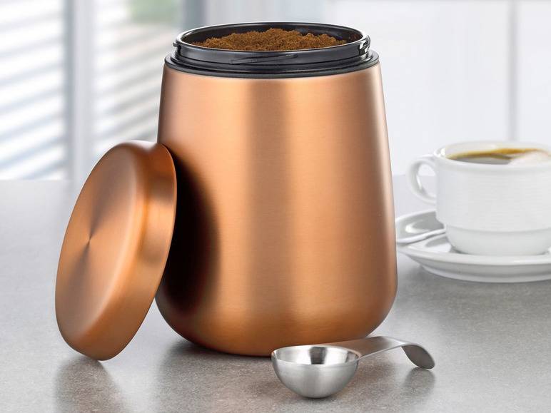 Esmeyer Kaffee-/ Vorratsdose Edelstahl inkl. Löffel im Deckel Riesige Rabatte