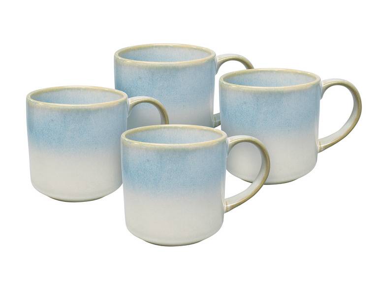 vanWell Kaffeebecher 4erSet 38cl mit Farbglasur Steingut Wochenangebot