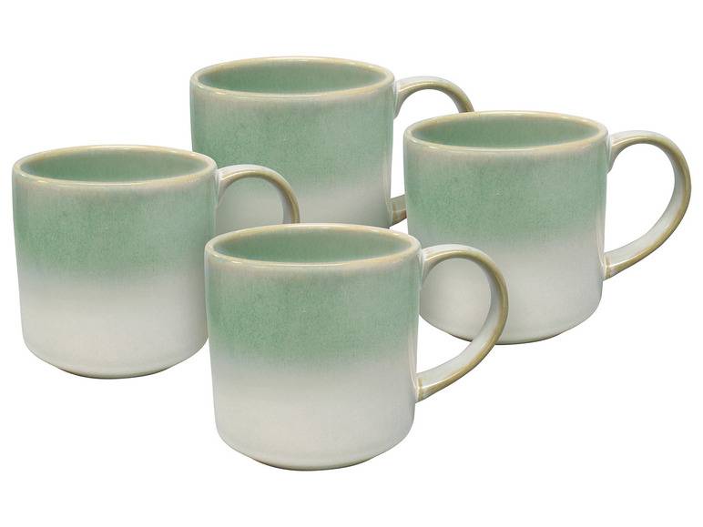 vanWell Kaffeebecher 4erSet 38cl mit Farbglasur Steingut Wochenangebot