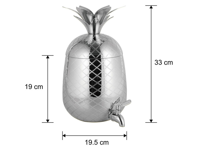 ECHTWERK Ananas Getränkespender 4,7L Super Rabatt