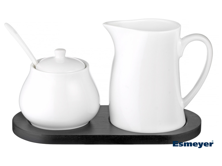 Esmeyer Milch- und Zuckerset aus weißem Porzellan Auslauf