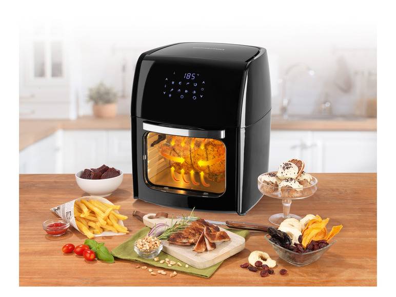 GOURMETmaxx Heißluftfritteuse mit Rotisserie, 1800 W, 12 l Saisonale Angebote