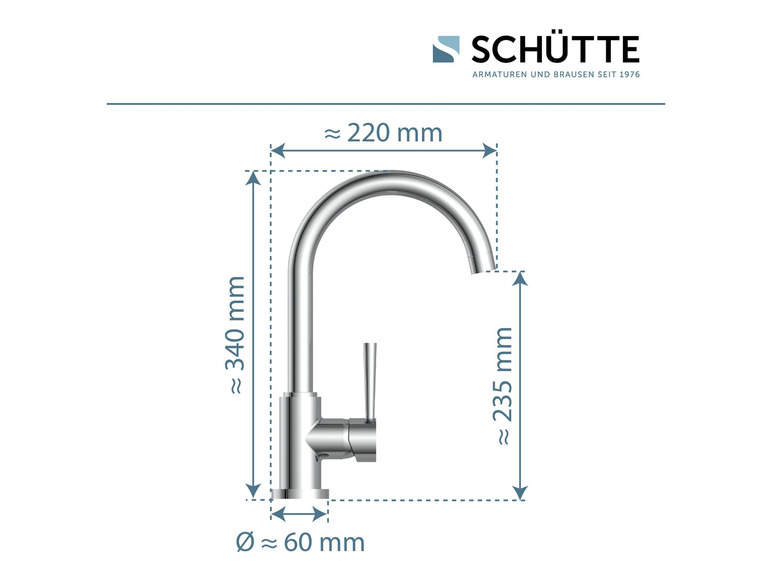 Schütte Küchenarmatur »CORNWALL«, Niederdruck Armatur Küche, 360° Wasserhahn Küche Riesige Ersparnisse