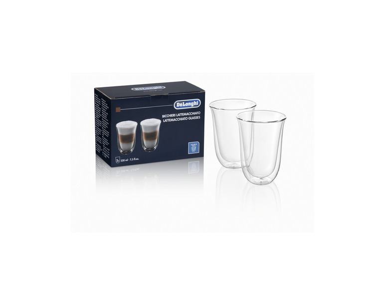 Delonghi Latte Macchiato Gläser, 220 ml, 2er Set Super Sparpreis