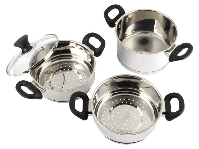 Salter® Dampfgartopf-Set, 4-tlg. Ø 18 cm Vierteljährliche Förderung
