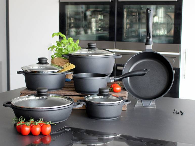 ELO Basic Topfset Black Cast Aluguss Induktion 6 teilig 50% Rabatt für begrenzte Zeit