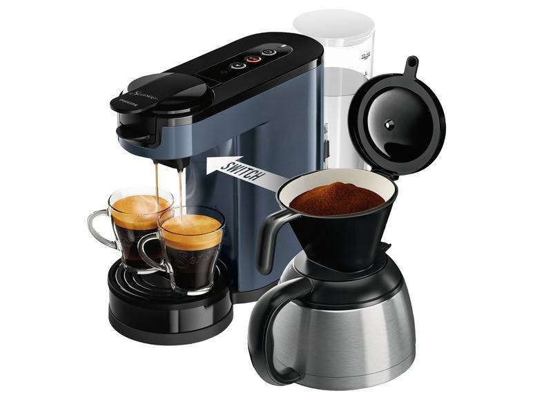 PHILIPS Senseo Switch Pad- und Filterkaffeemaschine »Switch HD7891/74«, 2-in-1-Brühtechnologie Fabrikpreis