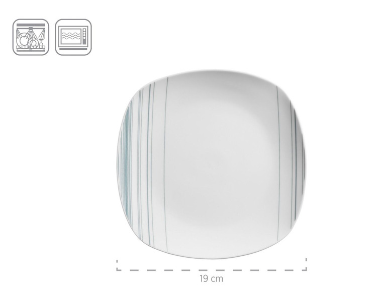 MÄSER Serie Enni, Kombiservice 30 teilig, weißes Geschirr-Set mit blauem Muster, Teller, Kaffeetasse, Dessertteller für 6 Personen Tägliche Deals