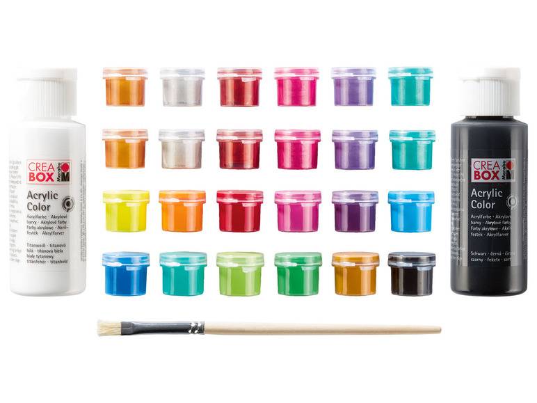 Marabu CREABOX Acrylfarben »Mini«, 27-teilig, inkl. Pinsel Saisonschlussverkauf