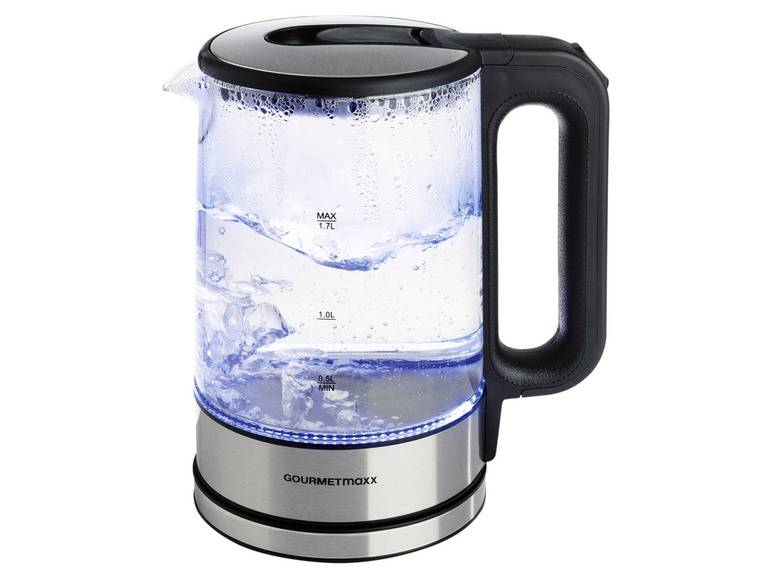 GOURMETmaxx Glas-Wasserkocher, 1,7 l, kabellos, LED JETZT KAUFEN