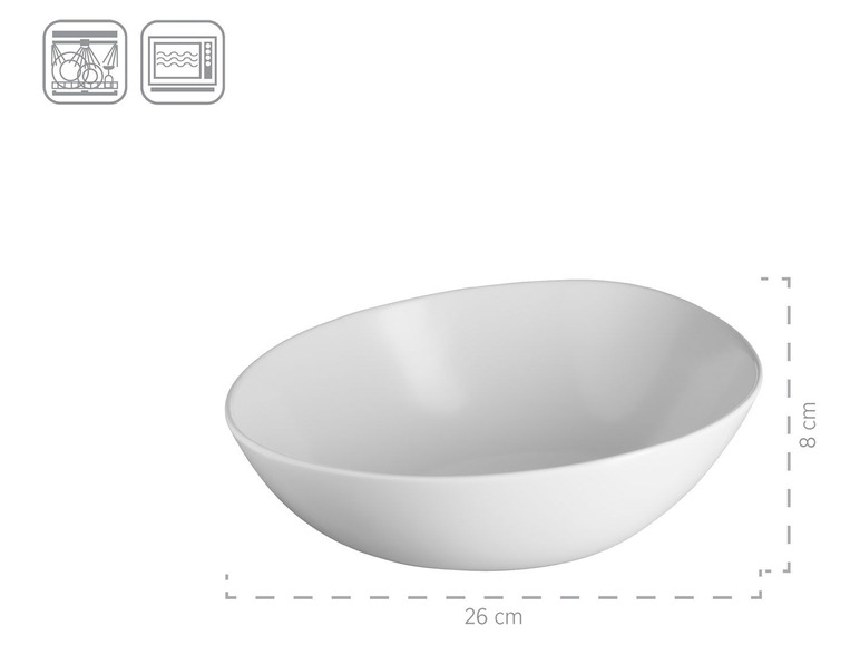 MÄSER Serie Glendale, Schalen Set 3-teilig, moderne hochwertige Servierschalen in verschiedenen Größen, Müslischale, Suppenschüssel, Salatschüssel, matt lasiert, Keramik, Schwarz / Weiß / Grau Bis zu 50% Rabatt