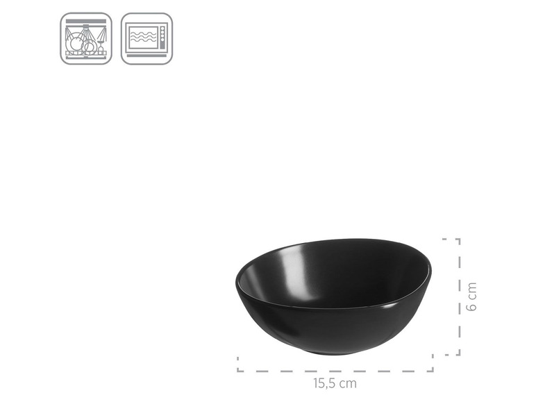 MÄSER Serie Glendale, Schalen Set 3-teilig, moderne hochwertige Servierschalen in verschiedenen Größen, Müslischale, Suppenschüssel, Salatschüssel, matt lasiert, Keramik, Schwarz / Weiß / Grau Bis zu 50% Rabatt