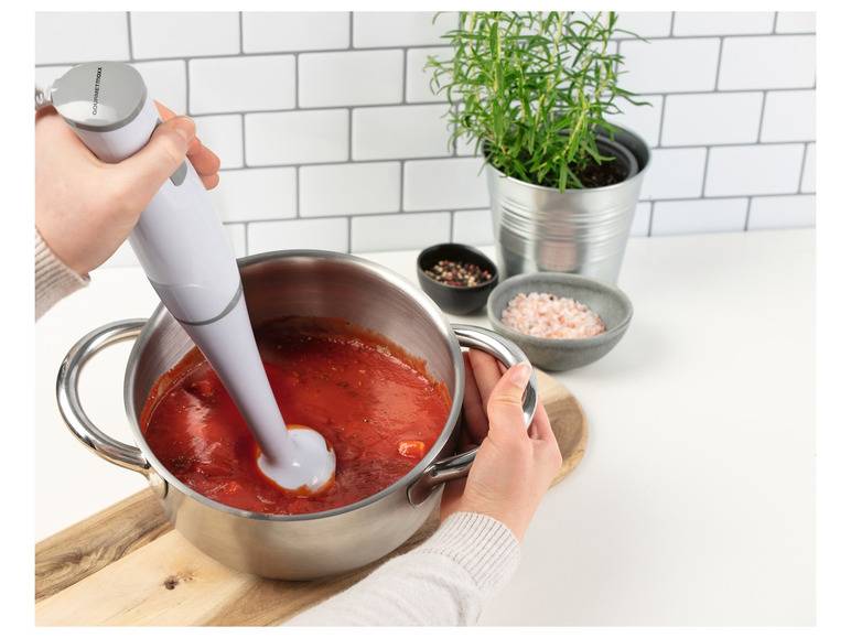 GOURMETmaxx Stabmixer 400 W weiß/grau 50% Rabatt für begrenzte Zeit