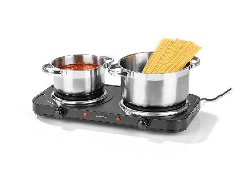 GOURMETmaxx Doppelkochplatte 2500 W schwarz Saisonschlussverkauf