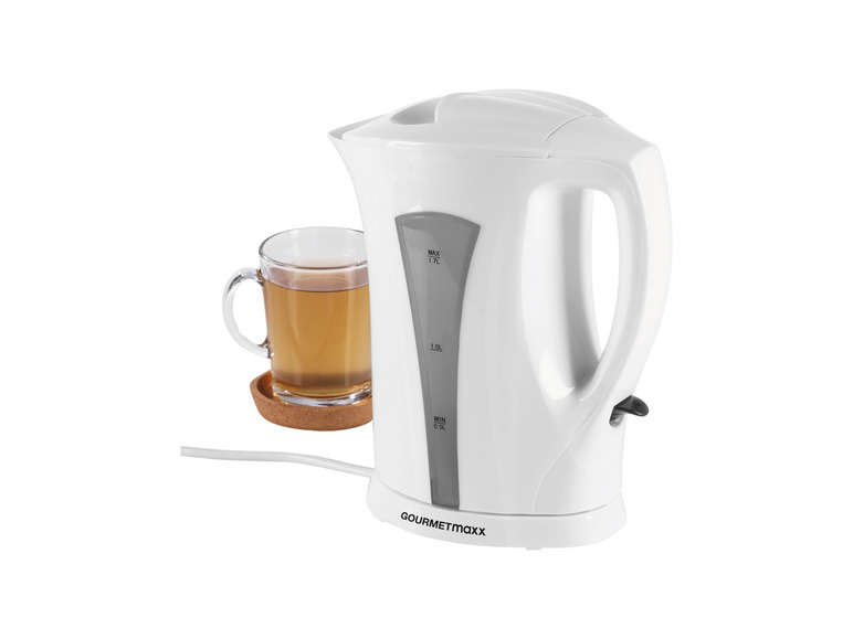 GOURMETmaxx Wasserkocher 1,7 l 2200W weiß/grau Cyber Monday