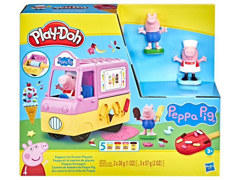 Play Doh Peppas Ice Cream Playset, mit 2 Figuren und 5 Dosen Spielknete Sonderangebot der Fabrik