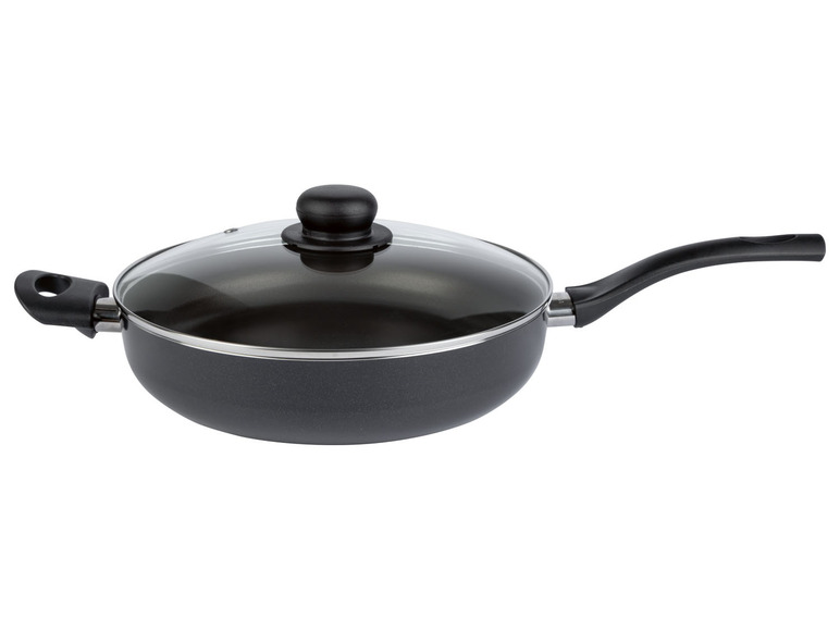ERNESTO® Sauteuse »Alu Noir« 28 cm mit Gegengriff und Glasdeckel Super Sparpreis