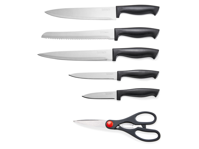ERNESTO® Messerblock, mit 5 Messern und Schere Bis zu 65% Rabatt
