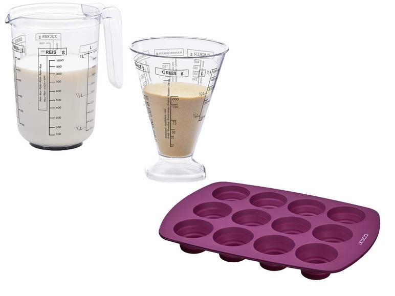 Coox Silikon-Muffinform + ERNESTO® Messbecher-Set, 2-teilig zollfrei