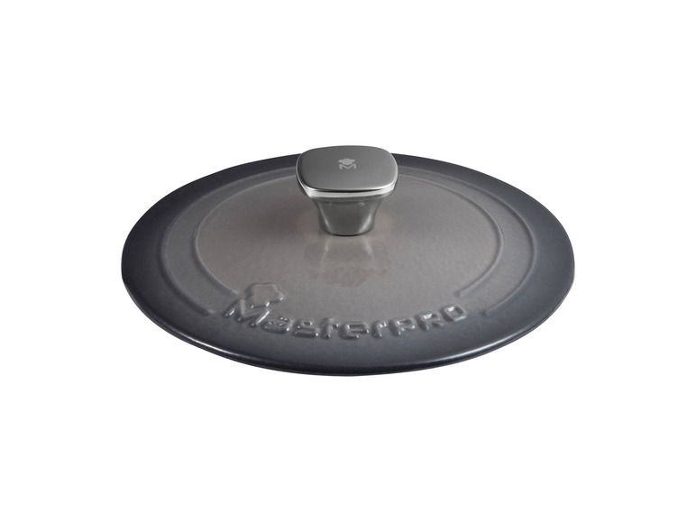 Masterpro Kasserolle, Gusseisen, mit Deckel, Ø22 cm Auslauf