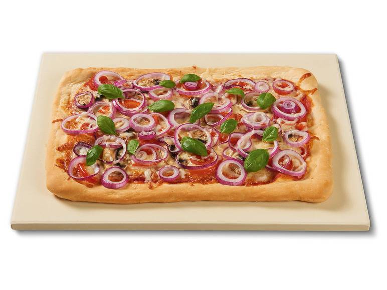 ERNESTO® Pizzastein eckig + ECHTWERK Pizzabesteck Set "Bari" Angebote