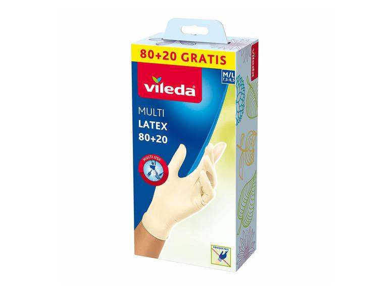 Vileda Multi Latex Latex Einweghandschuhe, 80+20 Design M/L Online Shopping
