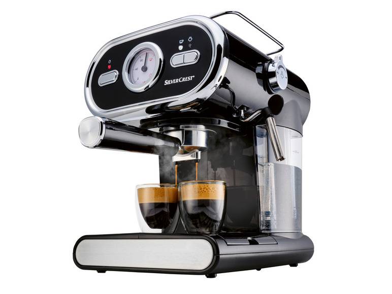 SILVERCREST® KITCHEN TOOLS Espressomaschine »SEM 1100 E1«, schwarz, 1100 W Limitierter Zeitrabatt