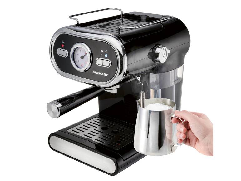 SILVERCREST® KITCHEN TOOLS Espressomaschine »SEM 1100 E1«, schwarz, 1100 W Limitierter Zeitrabatt