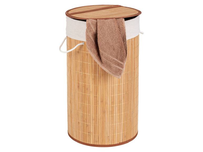 Wenko Wäschetruhe »Bamboo«, 55 l Fassungsvermögen, mit Baumwoll-Wäschesack, aus Bambus Rabatt