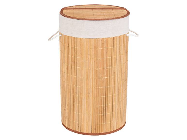 Wenko Wäschetruhe »Bamboo«, 55 l Fassungsvermögen, mit Baumwoll-Wäschesack, aus Bambus Rabatt