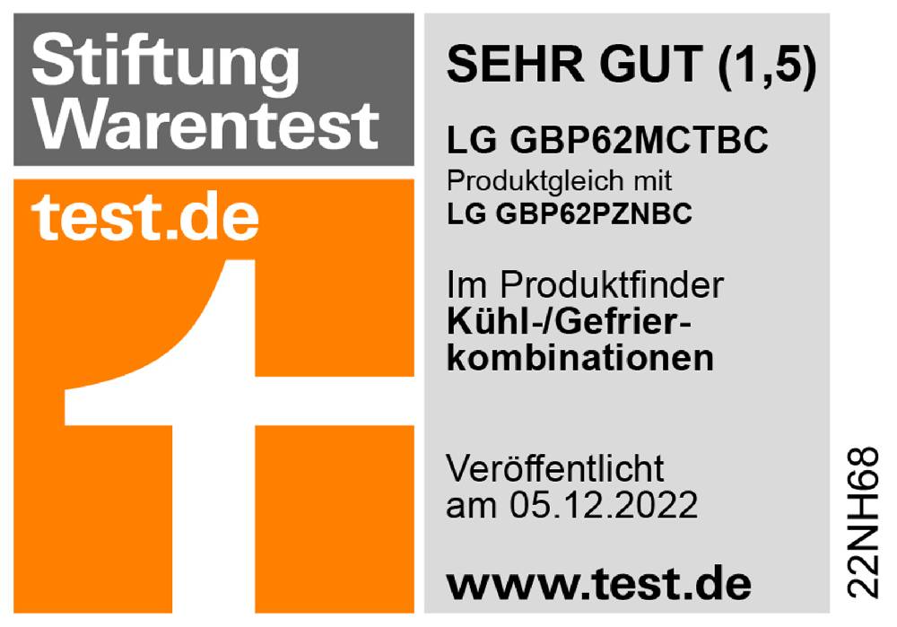 LG Kühl-Gefrierkombination »GBP62PZNBC« Total NoFrost Valentinstagsangebot