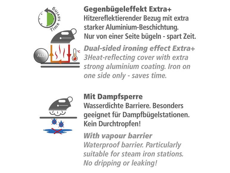 Wenko Bügeldecke »Air Comfort«, dampfbügelgeeignet Lagerräumung