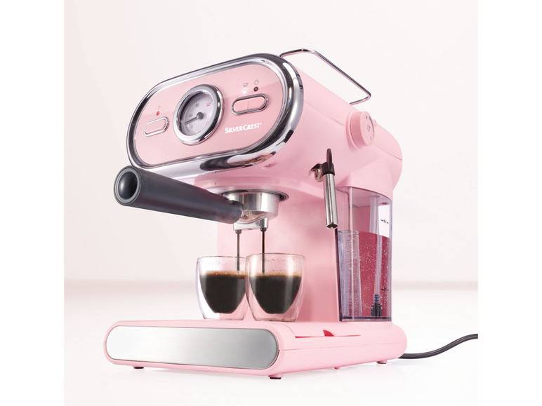 SILVERCREST® KITCHEN TOOLS Espressomaschine/Siebträger Pastell rosa SEM 1100 D3 + Elektrische Kaffeemühle »SKME 180 C1«, 180 W Neueste Mode