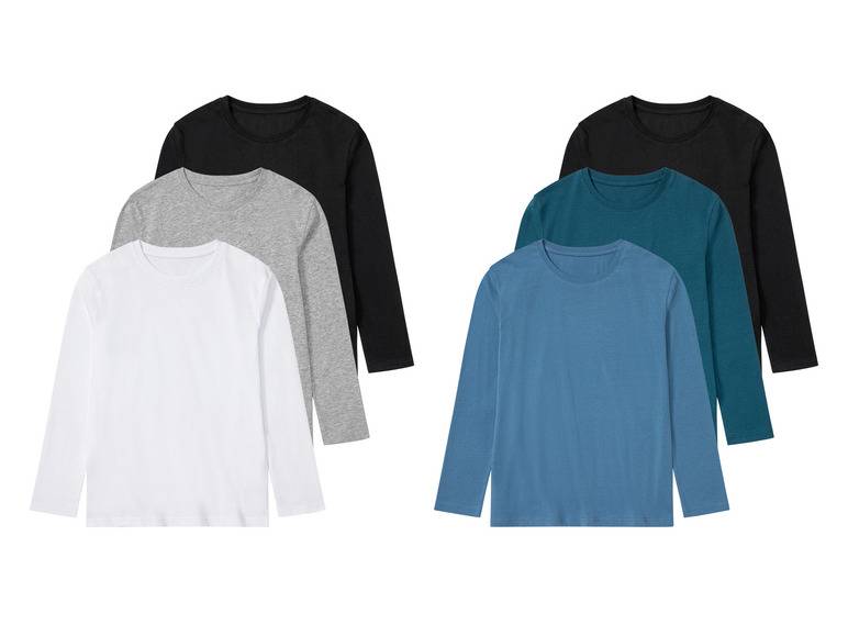pepperts!® Kinder Jungen Langarmshirts, 3 Stück, mit Rundhalsausschnitt Bestseller