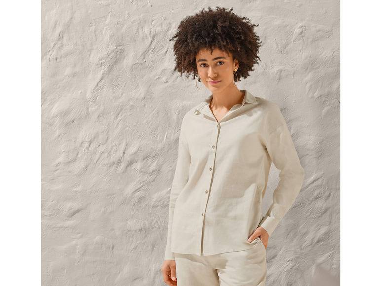 esmara® Damen Leinenbluse, leger geschnitten Letzte 3 Tage