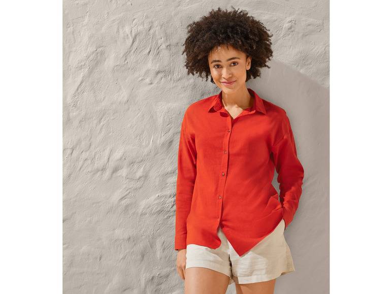 esmara® Damen Leinenbluse, leger geschnitten Letzte 3 Tage