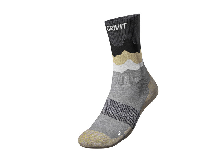CRIVIT Herren Outdoorsocken, 2 Paar, mit SmartStep-Fußbett Riesige Rabatte