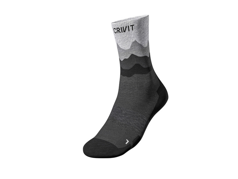 CRIVIT Herren Outdoorsocken, 2 Paar, mit SmartStep-Fußbett Riesige Rabatte