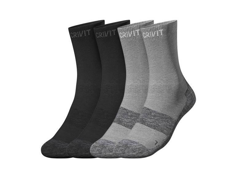CRIVIT Herren Outdoorsocken, 2 Paar, mit SmartStep-Fußbett Riesige Rabatte