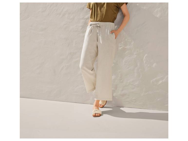esmara® Damen Leinenhose mit normaler Leibhöhe Speichern exportieren